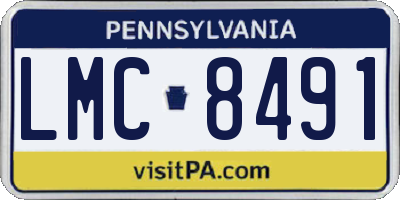 PA license plate LMC8491