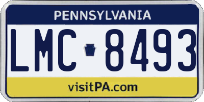 PA license plate LMC8493