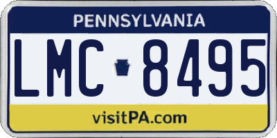 PA license plate LMC8495