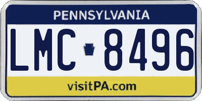 PA license plate LMC8496
