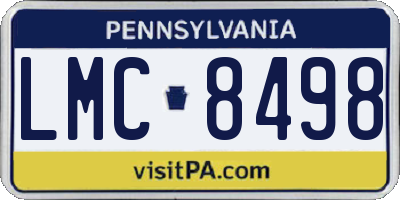 PA license plate LMC8498