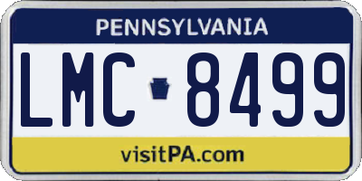 PA license plate LMC8499