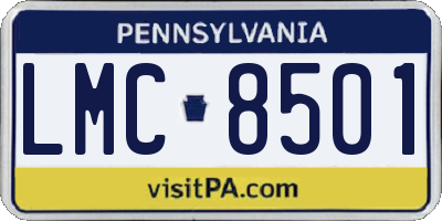 PA license plate LMC8501