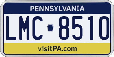 PA license plate LMC8510