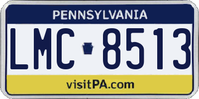 PA license plate LMC8513