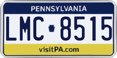 PA license plate LMC8515