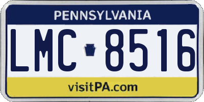 PA license plate LMC8516
