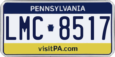 PA license plate LMC8517