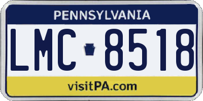 PA license plate LMC8518