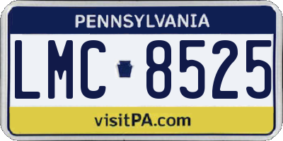 PA license plate LMC8525