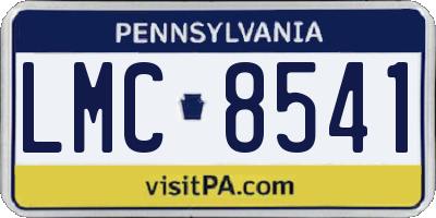 PA license plate LMC8541