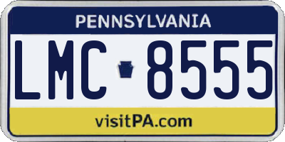 PA license plate LMC8555