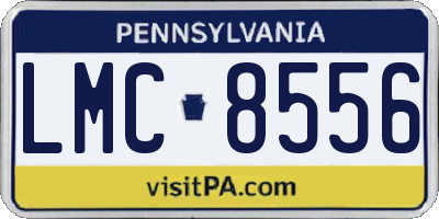 PA license plate LMC8556