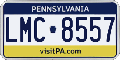 PA license plate LMC8557