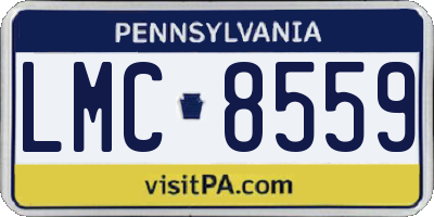 PA license plate LMC8559