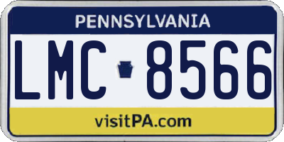 PA license plate LMC8566
