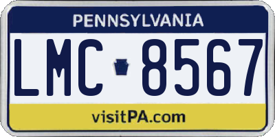 PA license plate LMC8567