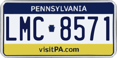 PA license plate LMC8571