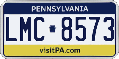 PA license plate LMC8573