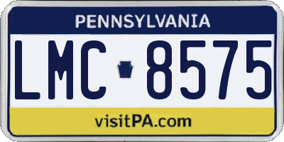 PA license plate LMC8575