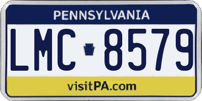PA license plate LMC8579