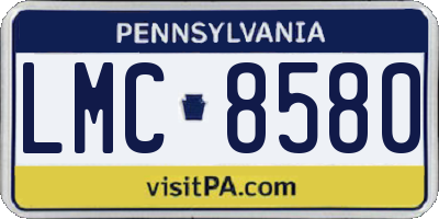 PA license plate LMC8580
