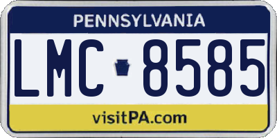 PA license plate LMC8585