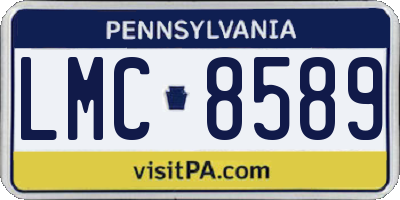 PA license plate LMC8589