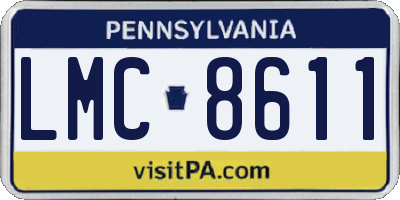 PA license plate LMC8611