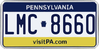 PA license plate LMC8660