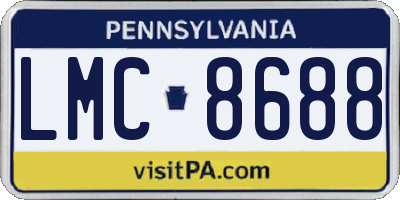 PA license plate LMC8688