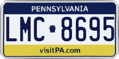 PA license plate LMC8695