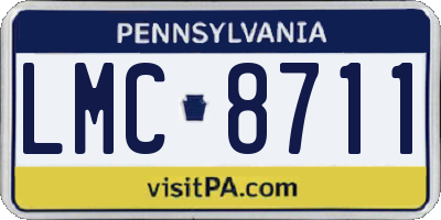 PA license plate LMC8711