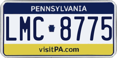 PA license plate LMC8775