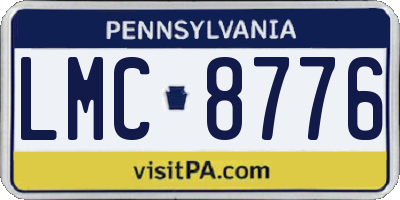PA license plate LMC8776