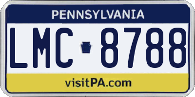 PA license plate LMC8788