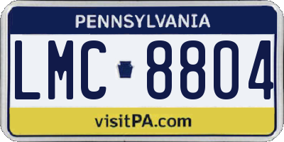 PA license plate LMC8804