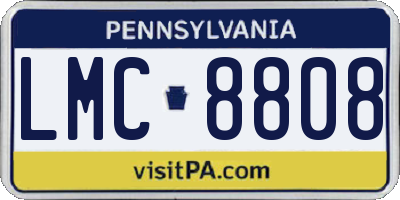 PA license plate LMC8808