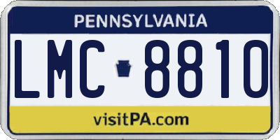 PA license plate LMC8810