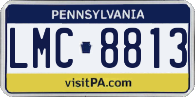 PA license plate LMC8813