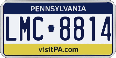 PA license plate LMC8814