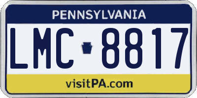 PA license plate LMC8817