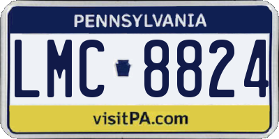 PA license plate LMC8824