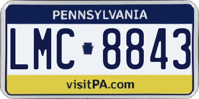 PA license plate LMC8843