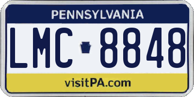 PA license plate LMC8848