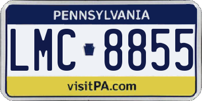 PA license plate LMC8855