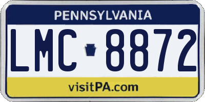 PA license plate LMC8872
