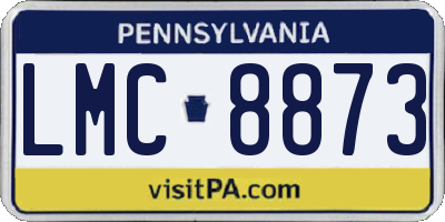 PA license plate LMC8873