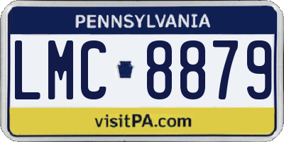 PA license plate LMC8879
