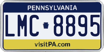 PA license plate LMC8895